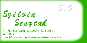 szilvia sesztak business card